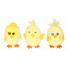 Stoffový kuřátko k postavení velikonoční mix vzorů