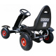 Závodní šlapací motokára XL pro děti 3+ černá + nafukovací kola + nastavitelné sedadlo + volnoběh