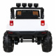 Dětský terénní bílý džíp na baterie + dálkové ovládání + světla zvuky
