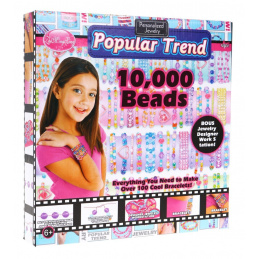 Sada na výrobu šperků pro děti 6+ Navlékací základna na korálky 10000+ el.