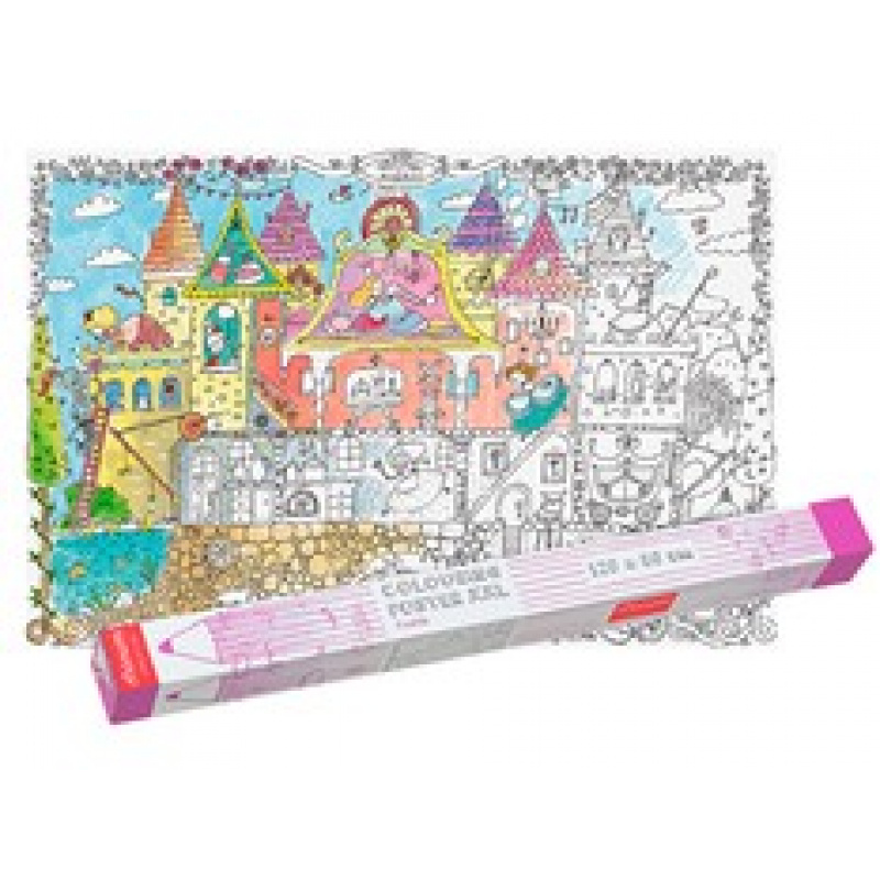 MONUMI Podlahové omalovánky XXL - Zámek princezen 4+