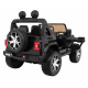 Jeep Wrangler Rubicon baterie pro děti černá + dálkové ovládání + MP3 LED rádio + EVA kola