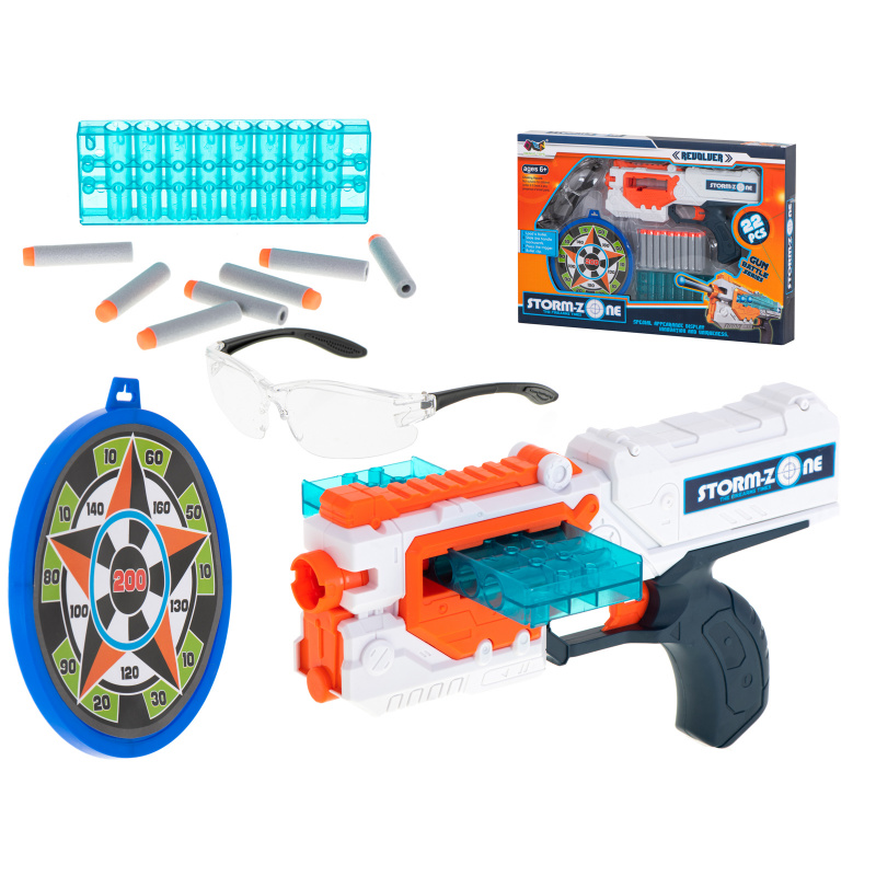 Aga Dětský samopal s ochrannými brýlemi + 18 nábojů