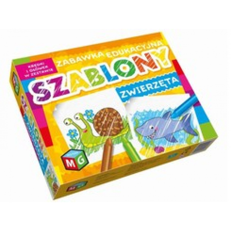 Sada šablon s pastelkami Zvířata KS0560