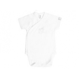 BAMBOOM Bambusové body s krátkým rukávem 0m Bílé