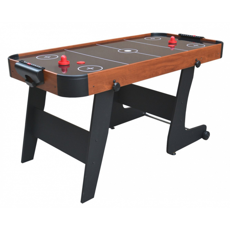 Dětský stůl na vzdušný hokej + MDF stůl + Air Hockey rodinná hra hnědá 152x74x80cm