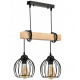 Závěsné stropní svítidlo LED dřevěný trám 2xE27 Lustr Wire ball