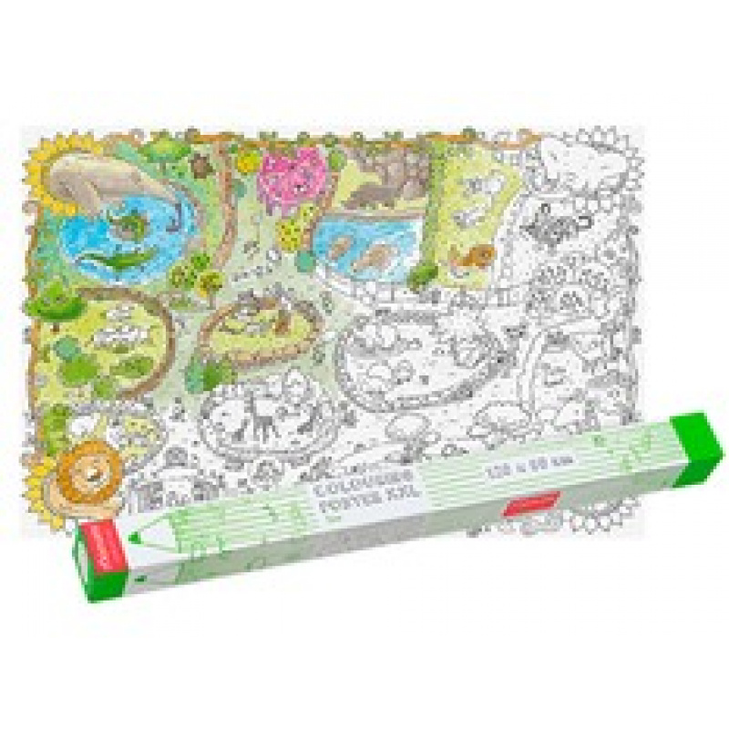 MONUMI Podlahové omalovánky XXL - Zoo 4+