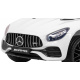 Mercedes Benz GT baterie pro děti Bílá + dálkové ovládání + pomalý start + MP3 LED