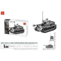 Sada Stavebnic Šedý Tank 632ks.