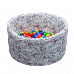 Aga Suchý bazén 90x40 cm s míčky Jednorožec