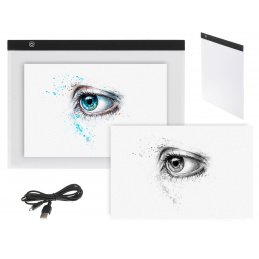 Aga Kreslicí tabule LED osvětlená obrysová deska A3