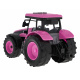 Interaktivní růžový traktor pro děti 3+ Otevírací kapota + zvuky + LED světla