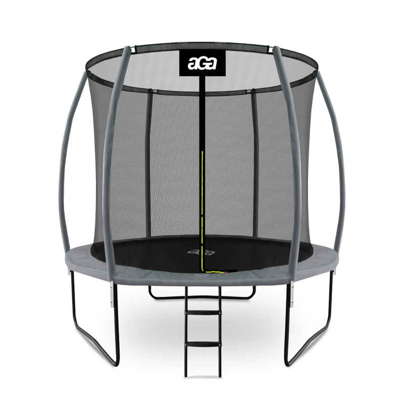 Aga SPORT EXCLUSIVE Trampolína 250 cm Šedá + ochranná síť + žebřík