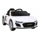 Audi R8 LIFT Bateriové auto bílé + dálkové ovládání + EVA kola + MP3 + LED