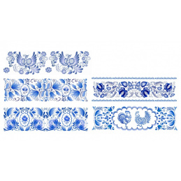 Smršťovací fólie na vajíčka - květinové motivy - 12 ks.