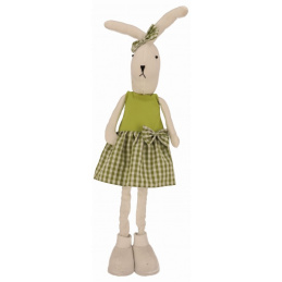 Látkový zajíček na teleskopických nohách 75 cm dívka