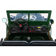Retro vojenské auto pro 3 děti Zelené + pohon 4x4 + úložné prostory + EVA + pomalý start + MP3 LED