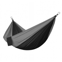 Aga Cestovní houpací síť 270x140 cm Černo-šedá