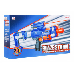 Děti 8+ Pušky Blaze Storm + 20 pěnových nábojů + Laserový zaměřovač + Flaška