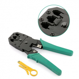 K263 ADAPTÉR - KLEŠTĚ NA RJ45, RJ12 + NŮŽ