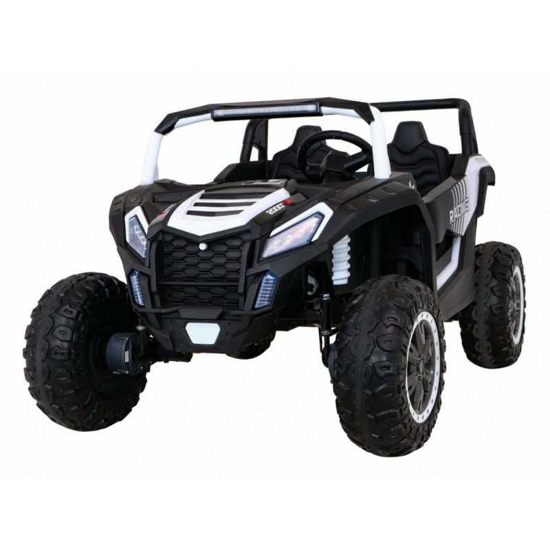 Buggy ATV Racing pro 2 děti Bílá + pohon 4x4 + dálkové ovládání + pomalý start + MP3 LED