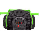 Dětská bateriová čtyřkolka černá/zelená + kola EVA + rádio MP3 + LED dioda + pomalý start