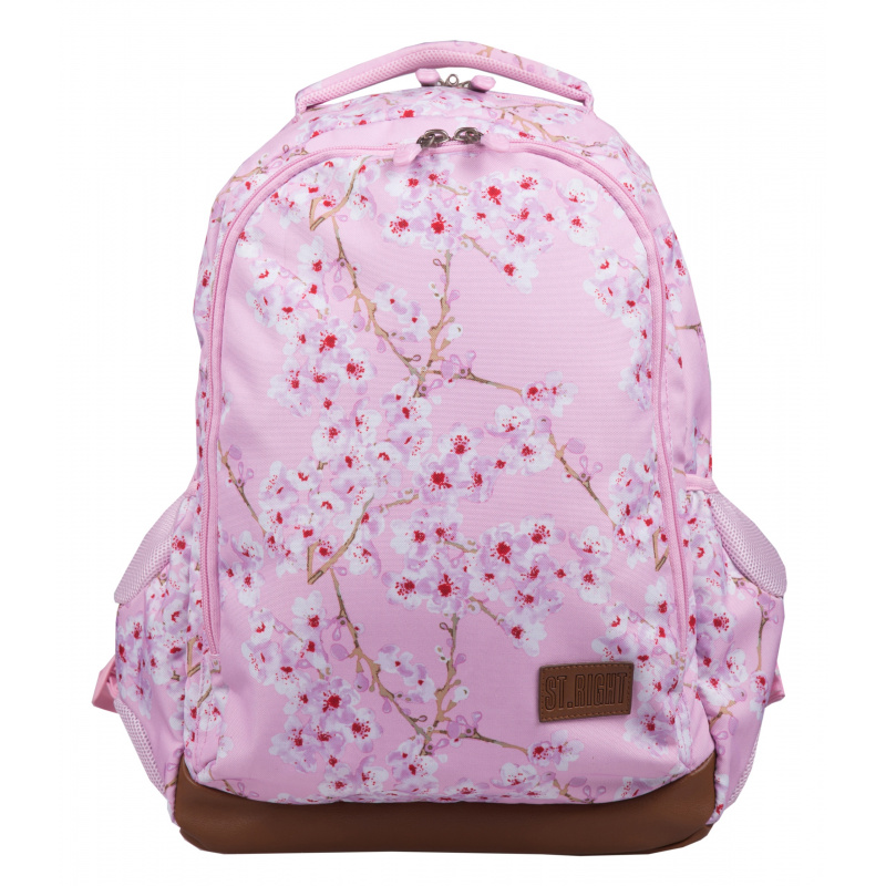 St.RIGHT Školní batoh dvoukomorový Flowers