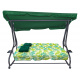 Zahradní houpačka Sedátko Textil 2x1 Vzor Palmové listy