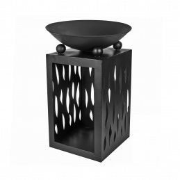 Linder Exclusiv Přenosné ohniště 45 cm se zásobníkem na dřevo