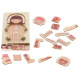 Aga Dřevěné puzzle Montessori části těla Dívka