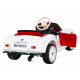 BMW 507 Retro dětské elektrické auto bílé + LED audio + dálkové ovládání + eko kůže + EVA + pomalý start