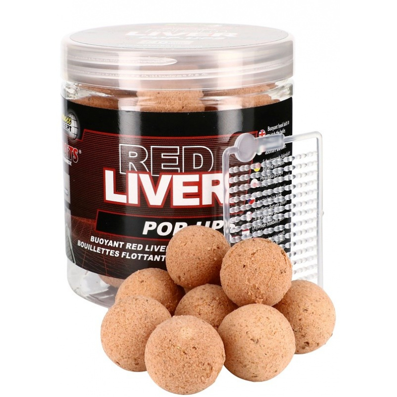 Starbaits Plovoucí Boilies Red Liver 80 g 14 mm