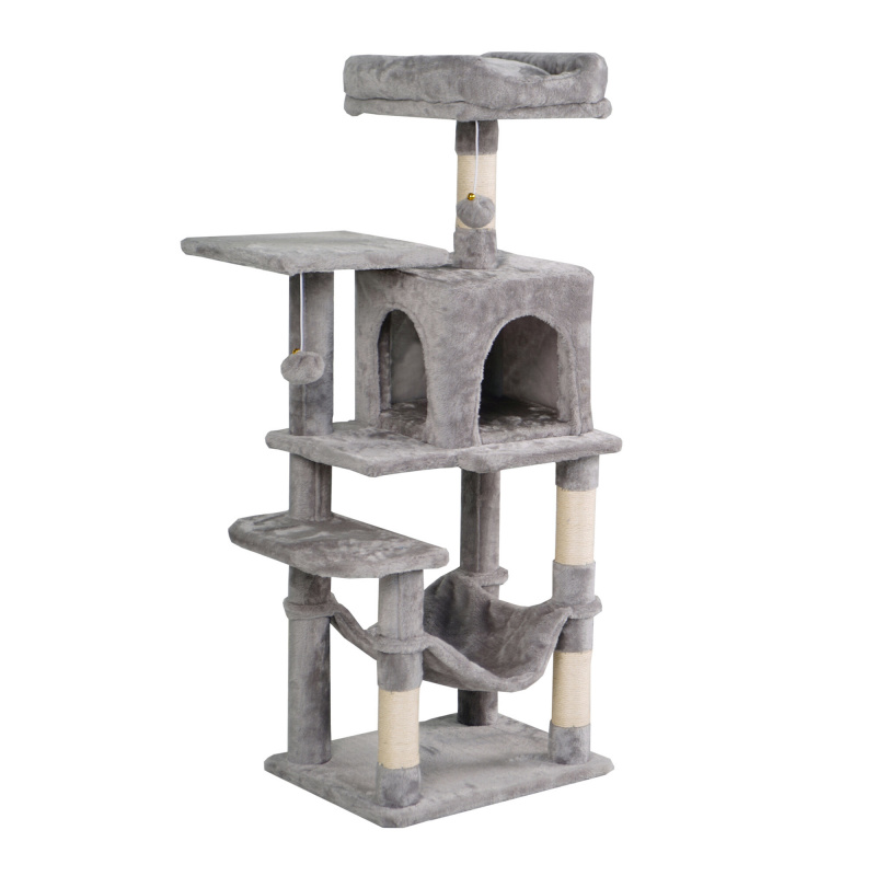 Aga Škrabadlo pro kočky 36x46x110 cm Šedé