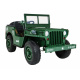 Retro vojenské auto pro 3 děti Zelené + pohon 4x4 + úložné prostory + EVA + pomalý start + MP3 LED