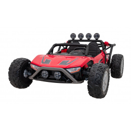 Dětská závodní buggy na baterie 5 Red + motory 2x200W + dálkové ovládání + LED audio + pomalý start