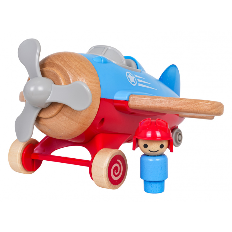 Dřevěné Letadlo Modré