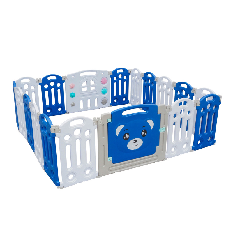 Aga4Kids Dětská plastová ohrádka 186x192x64 cm Modrá