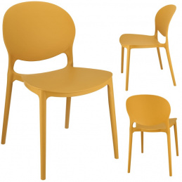 Plastová hořčičná židle JUSTIN