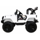 Dětský terénní bílý džíp na baterie + dálkové ovládání + světla zvuky