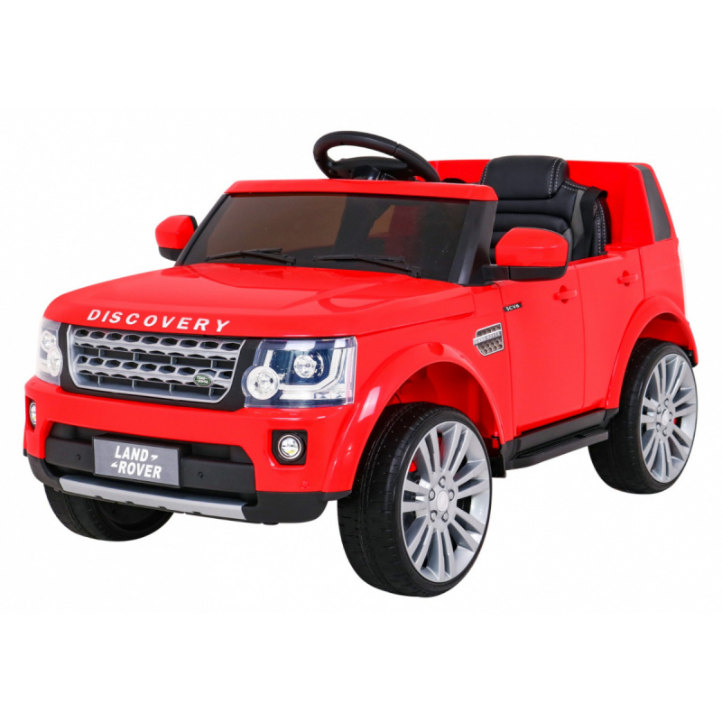 Land Rover Discovery Dětské elektrické autíčko červené + dálkové ovládání + EVA kola + pomalý start + rádio MP3