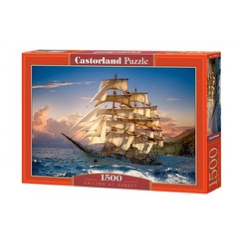 CASTORLAND Puzzle 1500 dílků - Plachtění při západu slunce