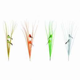 Ptáčci na špejli s velikonoční trávou mix vzorů