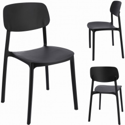 Plastová židle LARA černá