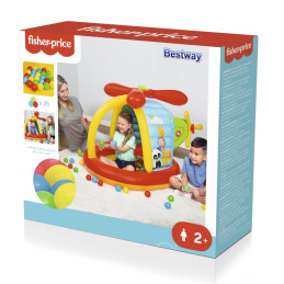 Fisher-Price nafukovací ohrádka pro děti BESTWAY helikoptéra brouzdaliště 155x102x91cm + míče