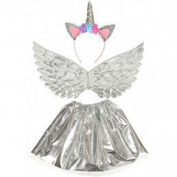 Kostým jednorožce sukně čelenka stříbrná
