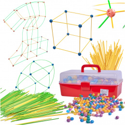 Aga Stavebnice barevné slámky 480 dílků