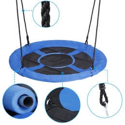 E1 R-SPORT BLUE zahradní závěsná houpačka Čapí hnízdo 100 cm