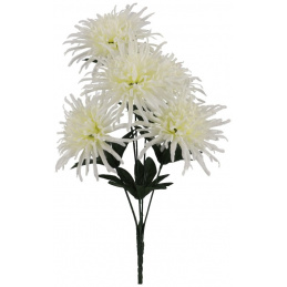 Kytice umělých květin bílé Chryzantémy - 60 cm