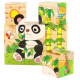 Aga Vzdělávací dřevěné kostky Safari 9 ks